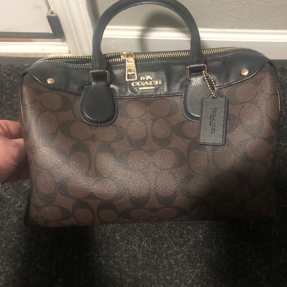 Coach brown and black Bennett bag